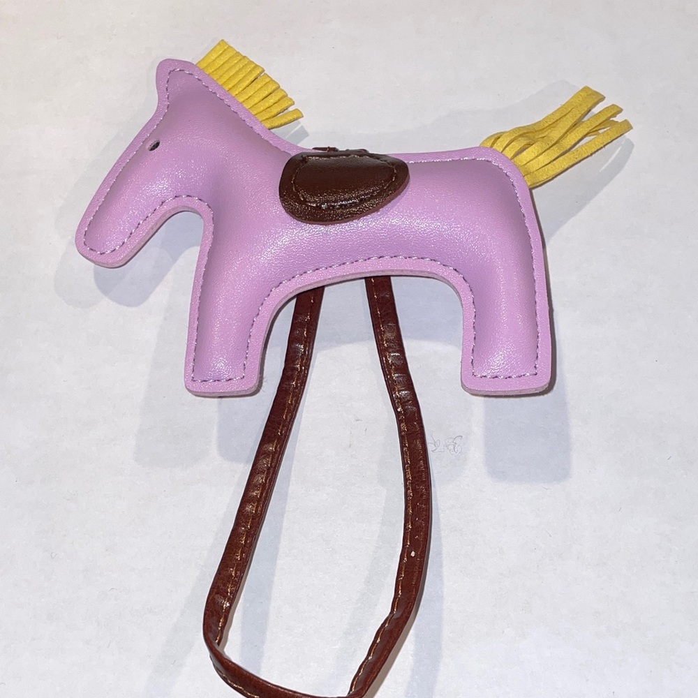 Purple Horse-Shaped Bag Charm